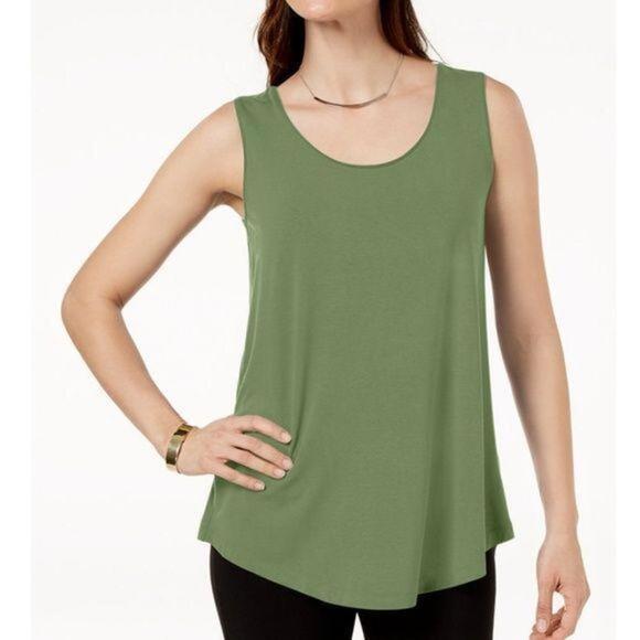 JM Collection Scoop Neck Tank Top - Picture 1 of 3